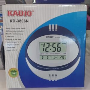 Kadio KD-3806N Digital Wall Clock – Time, Temperature & Style in One Display