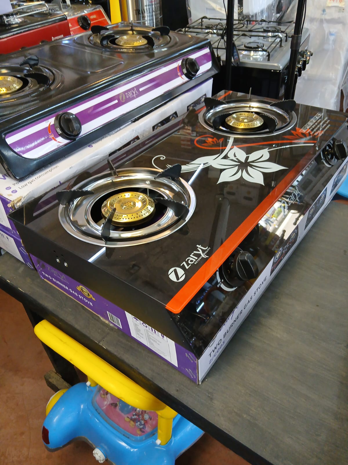 Two Burner Glass-top Gas Stove – Efficient Cooking for Home & Business Use